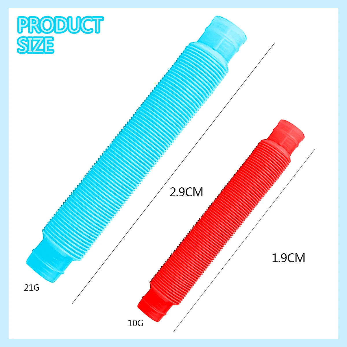 Pop Tube Sensory Toy Fidget Anti Stress Relieve Stretch Bellows Children Multicolor Squeeze Folding Pipe Autism ADHD Anxiety Toy