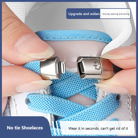 Upgrade Your Style with 2023 No Tie Press Lock Shoe Laces - Perfect for Sports and Travel!
