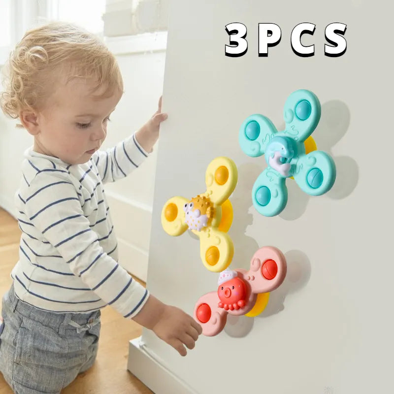 Engage Your Child with 3Pcs Suction Cup Bath Toys - Perfect for Summer Fun!