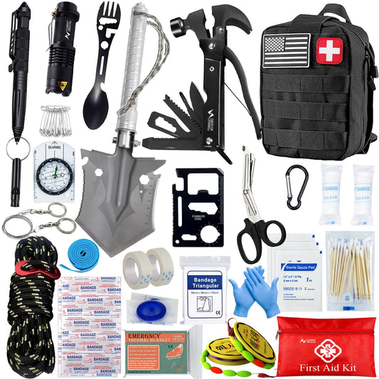 Survival First Aid Kit Military Full Set Molle Outdoor Gear Emergency Kits Camping Hiking  Adventures Trauma Bag First Aid Kit
