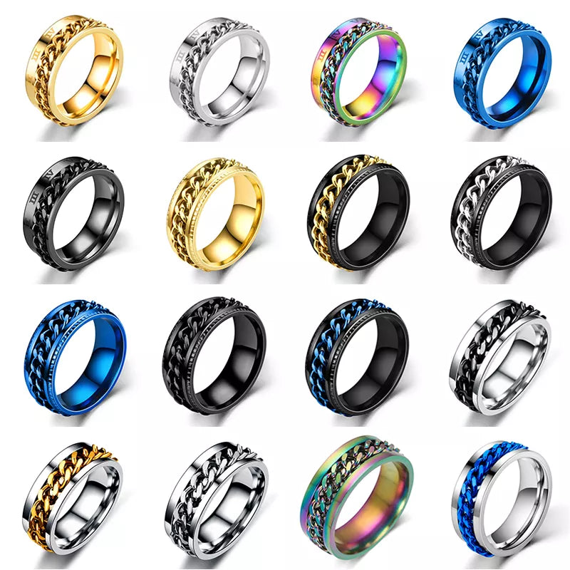 Powerful Titanium Spinner Ring - Perfect Gift for Couples - Multifunctional Jewelry