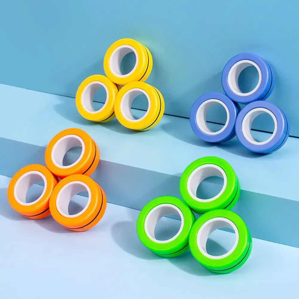 Unzip Stress with the Ultimate Magnetic Ring Toy - Perfect for Fidgety Hands!