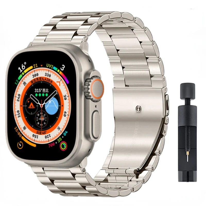 Upgrade Your Apple Watch with Our High-End Stainless Steel Strap - Perfect for iWatch 6, 5, 4, 3 and SE!