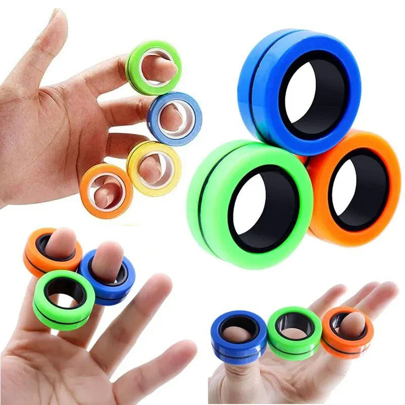 Unzip Stress with the Ultimate Magnetic Ring Toy - Perfect for Fidgety Hands!