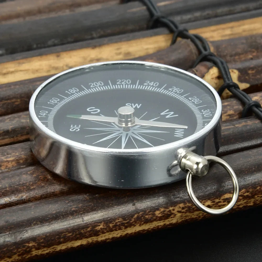 Portable Aluminum Lightweight Emergency Compass Outdoor Survival Compass Tool G44-2 Navigation Wild Tool Black