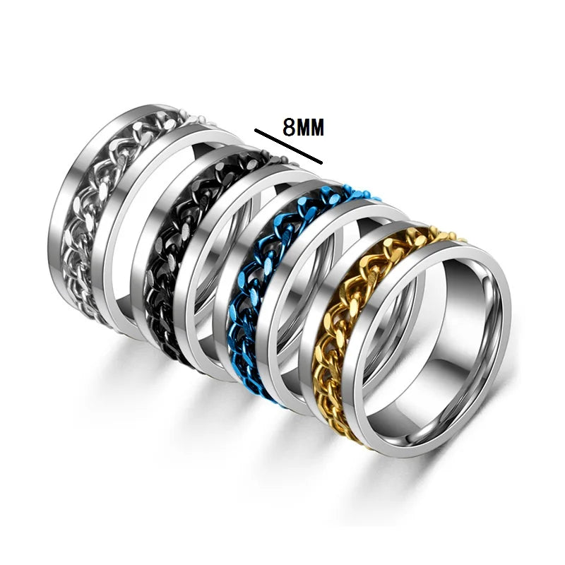 Powerful Titanium Spinner Ring - Perfect Gift for Couples - Multifunctional Jewelry