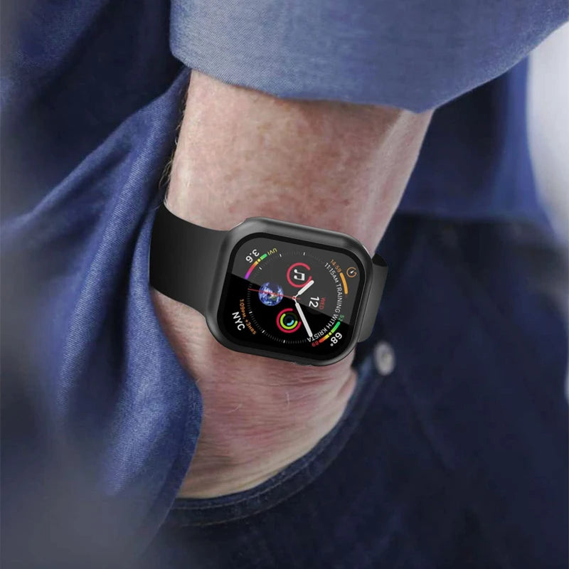 Upgrade Your Apple Watch with Our Durable Glass+Cover - Ultimate Protection for Your Screen!