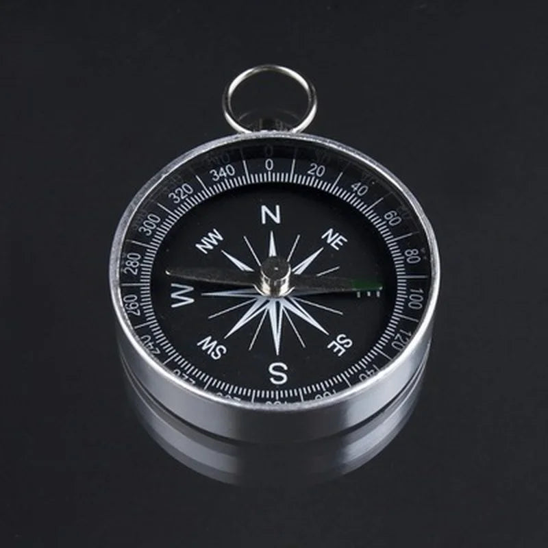 Portable Aluminum Lightweight Emergency Compass Outdoor Survival Compass Tool G44-2 Navigation Wild Tool Black