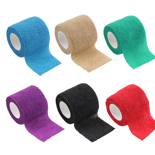 1 Roll Sports Wound Dressing Bandages Skin Tape Patch Outdoor Survival Kit Bandages Self-adhesive Elastic Bandages