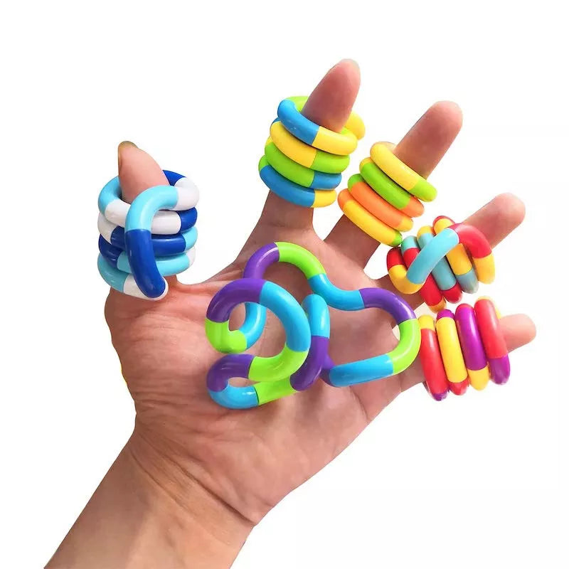 Ultimate Fidget Toy for Kids - 3Pcs Tangle Rope Twist - Anti Stress Sensory Therapy - Colorful & Durable