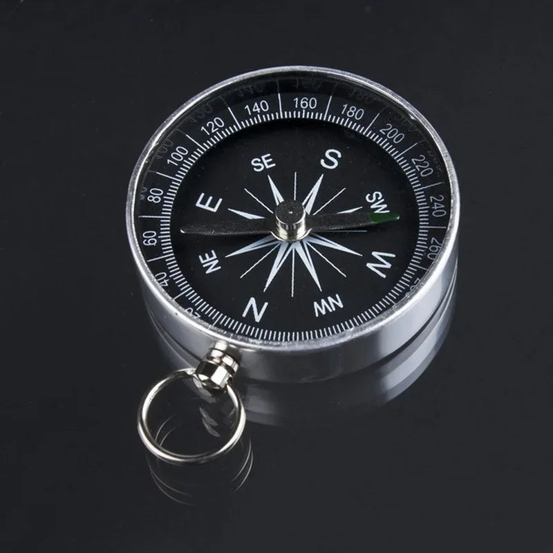 Portable Aluminum Lightweight Emergency Compass Outdoor Survival Compass Tool G44-2 Navigation Wild Tool Black