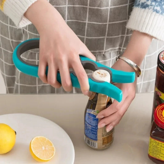 Effortlessly Open Any Bottle with our 4-in-1 Jar Opener - Portable, Easy Grip, and Durable!