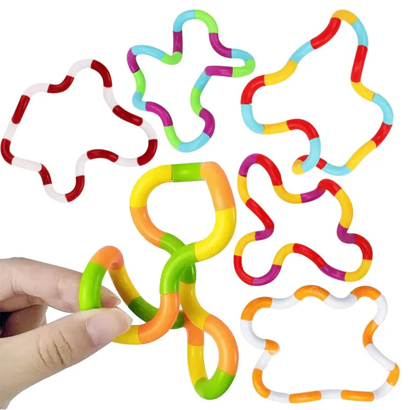 Ultimate Fidget Toy for Kids - 3Pcs Tangle Rope Twist - Anti Stress Sensory Therapy - Colorful & Durable